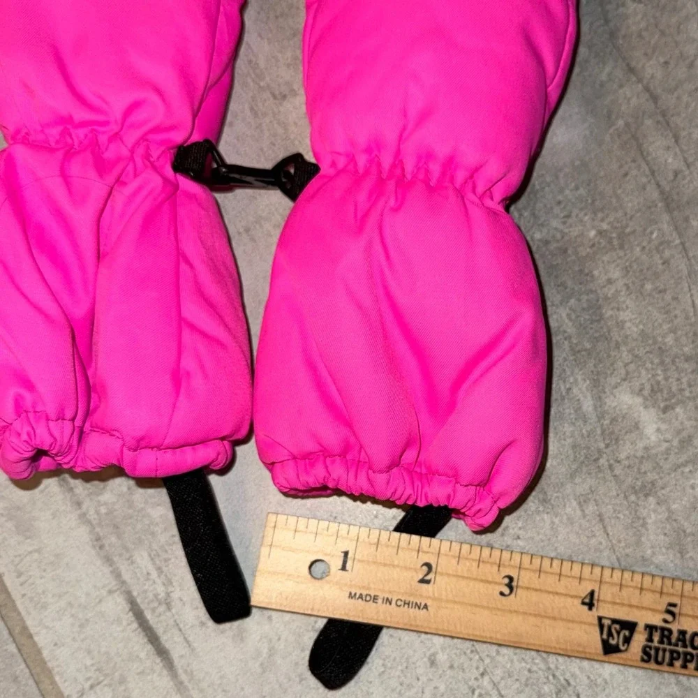 Kids Bright Pink Snow Mittens Warm Waterproof‎ Size 3XS 3TP